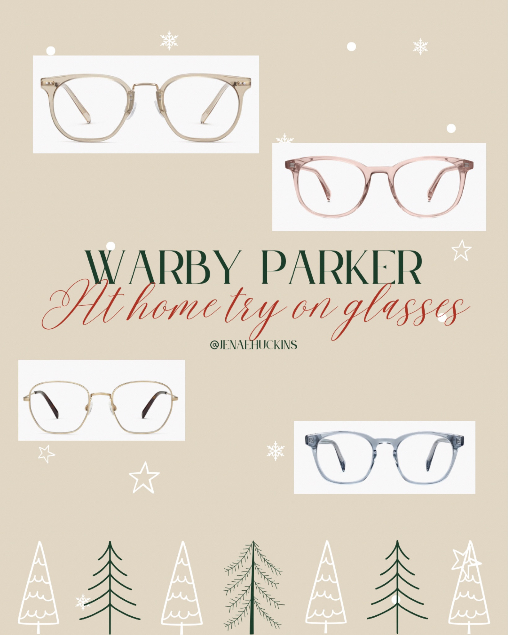 Do you or you know someone who needs affordable new glasses! Warby Parker is one of my favorites because you can order 5 pairs to try on at home and order your favorite from the comfort of your home! I owned the Felix ones but can’t wait to order from them again! #glasses #athometryonglasses #tryonglasses #stylishglasses

#LTKstyletip #LTKHoliday #LTKCyberWeek
