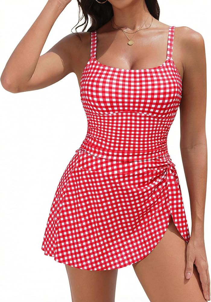 Blooming Jelly Womens One Piece Swimsuit with Swim Skirt Modest Swim Suits 2026 Slimming Bathing ... | Amazon (US)