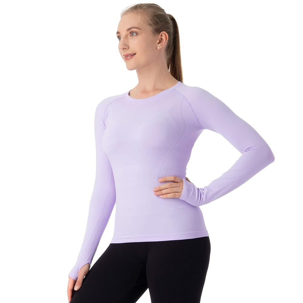 MathCat Seamless Workout Shirts for Women Long Sleeve Yoga Tops Sports Running Shirt Breathable A... | Amazon (US)