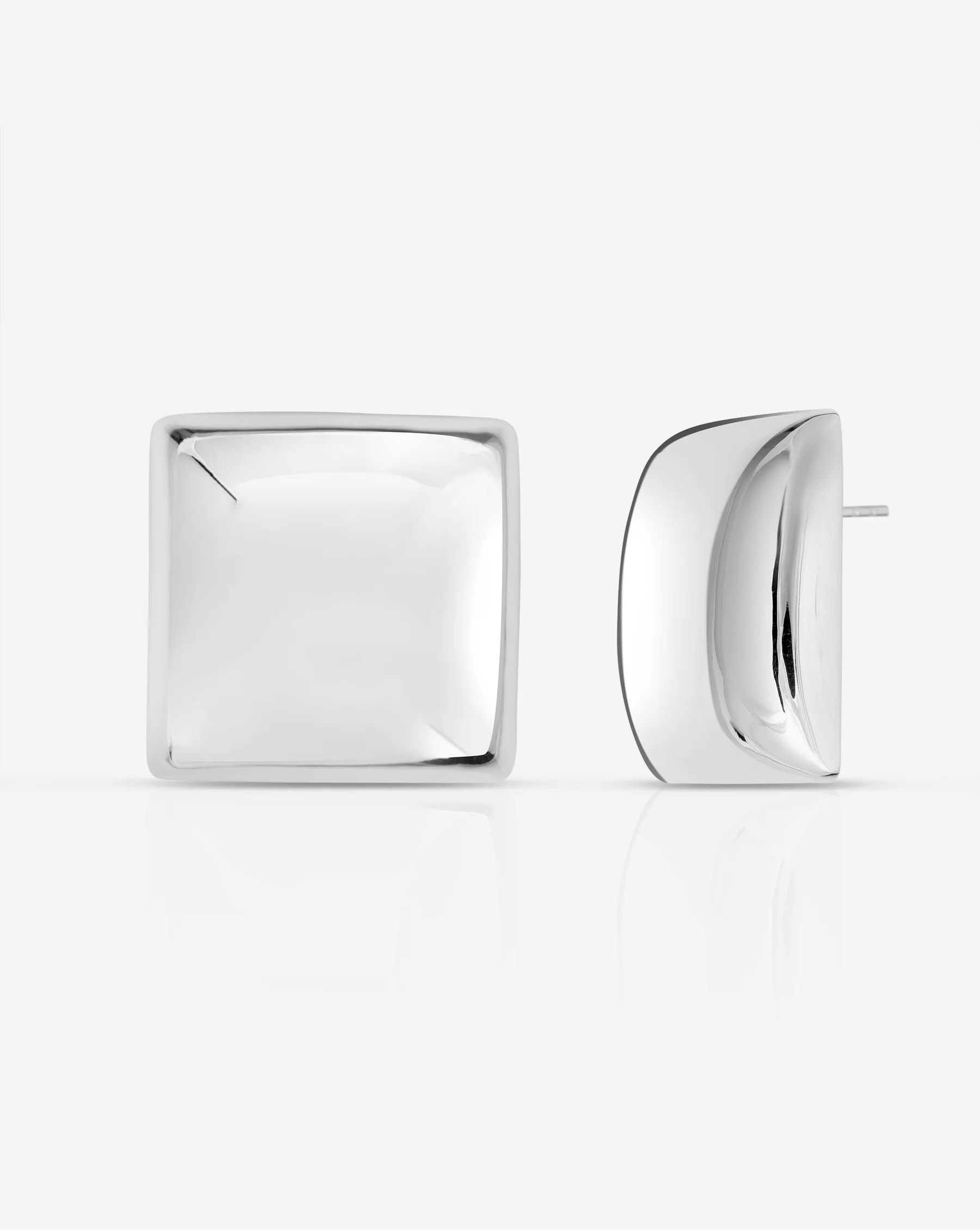 Statement Sterling - Square Cloud Studs | Ring Concierge
