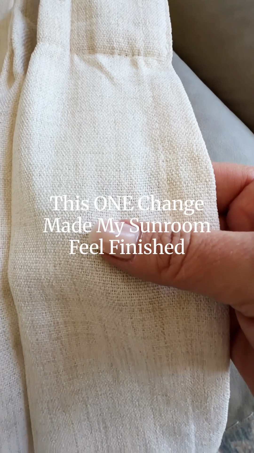 The final layer that brought our sunroom together 🤍

These linen pinch pleated semi-sheer curtains from Amazon added the perfect soft, airy feel while still letting all that natural light pour in. 

We never close our curtains in this space, so I went with a light-filtering, semi-sheer option + smaller curtain rods to keep it functional, cozy, and still elevated. 

This is the room we live in the most, and now it finally feels like that perfect balance of stylish + livable. 

Everything linked here for you!

amazon curtains, linen curtains, pinch pleat curtains, semi sheer curtains, light filtering curtains, neutral home decor, sunroom decor ideas, airy home aesthetic, cozy sunroom, window treatment ideas, affordable home decor, curtain styling, small curtain rods, modern classic home, designer look for less

#amazonhomefinds #curtains #windowtreatments #sunroomdecor #neutralhome
#cozyhomevibes #homeinspo #homerefresh #affordabledecor #modernhome
#ltkhome #ltkfinds #founditonamazon #homesofinstagram #simplehome


#LTKHome #LTKdayinmylife #LTKvlog