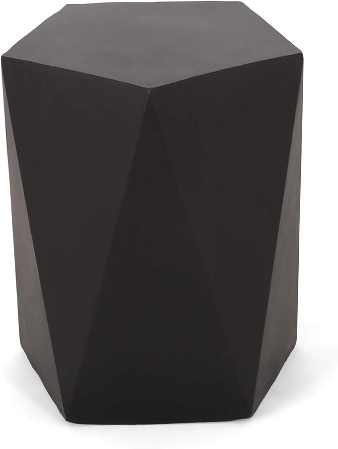 Christopher Knight Home Daria Outdoor Side Table, Matte Black | Amazon (US)