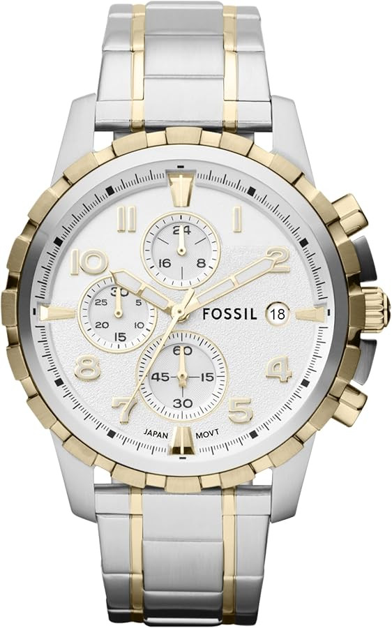 Fossil Dean Men's Dress Watch with Chronograph Display and Stainless Steel Bracelet Band | Amazon (US)