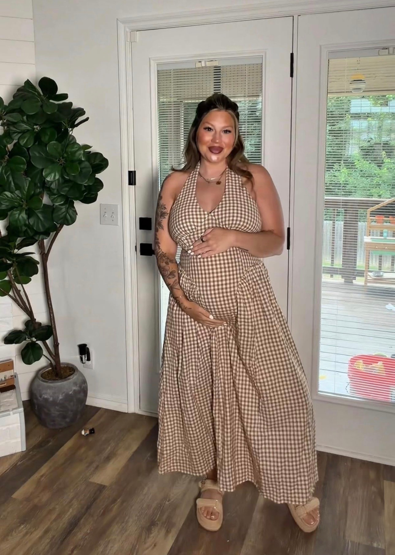 This dress is non-maternity and absolutely stunning with or without a bump. The fit is incredible ✨ Perfect for summer events, family photos, maternity photos, baby showers, date nights, or anytime you need a dress that makes you feel beautiful. This one is definitely a top contender!

#LTKgrwm #LTKootd #LTKBump