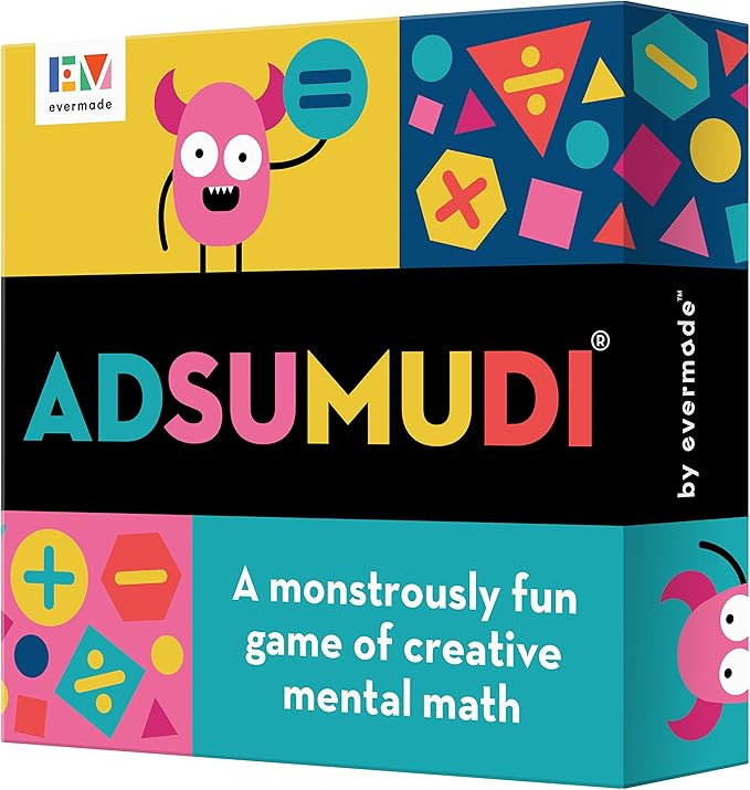 Adsumudi Math Game - The Monstrously Fun, Smart Game for Kids to Practice Multiplication, Divisio... | Amazon (US)