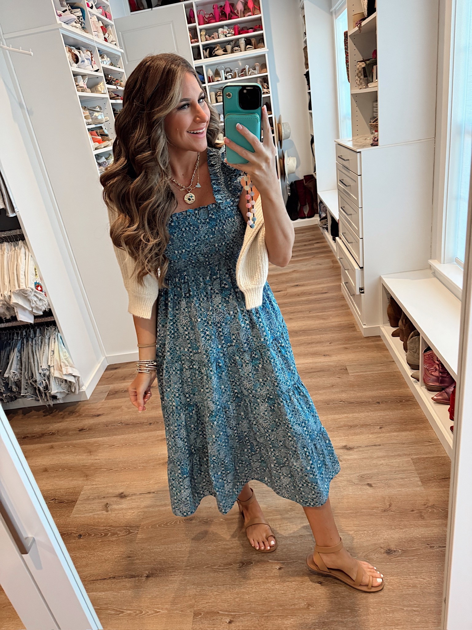 In a small Ellie nap dress, medium cardigan, sandals and accessories  - all fits tts.

#LTKStyleTip #LTKTravel #LTKSeasonal