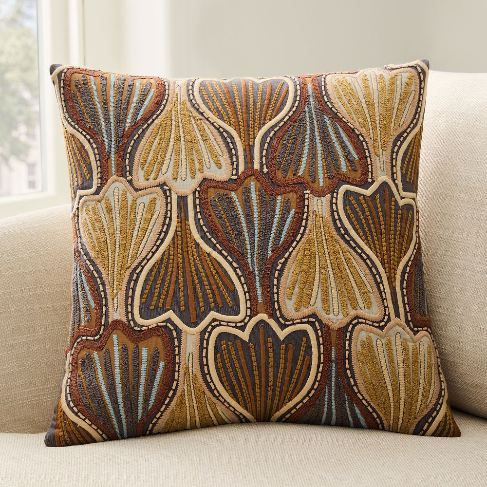 Offset Abstract Floral Pillow Cover | West Elm (US)