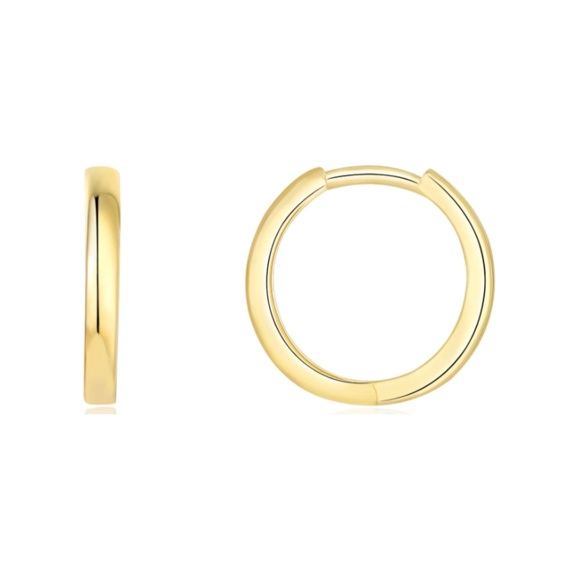 Women 14k Gold Endless Hoop Earrings, Gold Chunky Hoops, Cartilage Earrings, Helix Earrings, Trag... | Walmart (US)