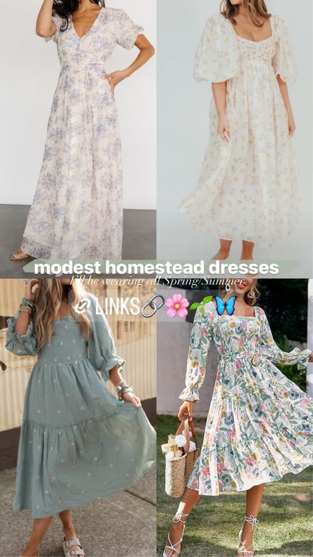Modest homestead dresses I’ll be wearing all spring summer 🌸🌱🦋

#LTKSeasonal #LTKstyletip #LTKsalealert
