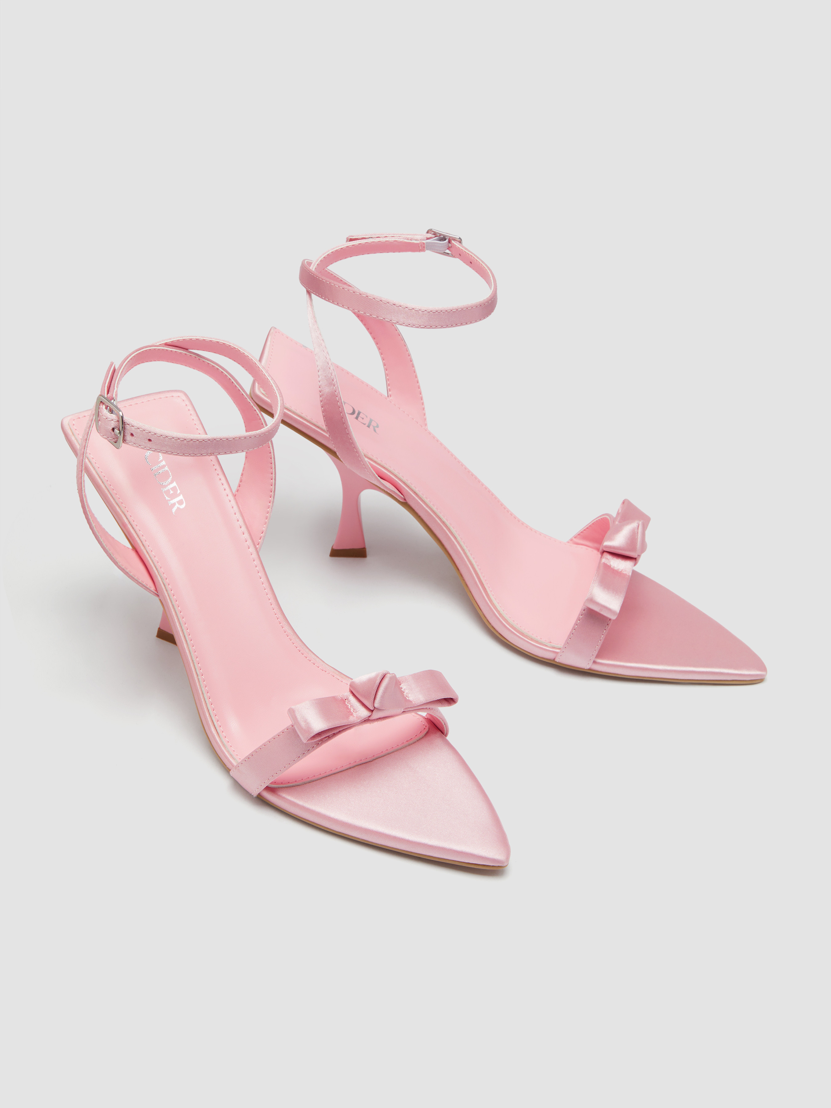 BOWKNOT SATIN SLINGBACK HEELS For Party/Clubbing Date | Cider