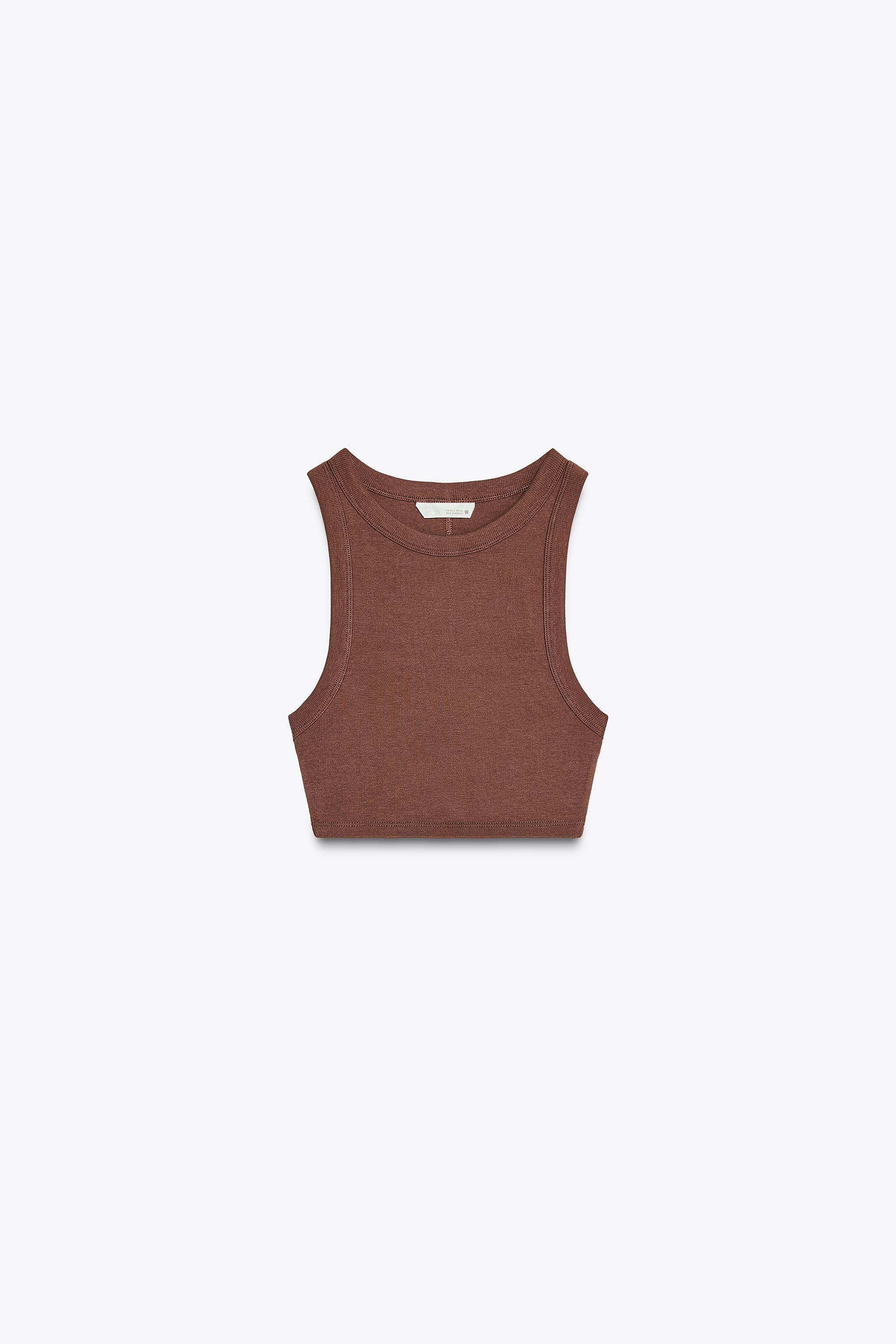 RIBBED STRAPPY TOP | Zara UK
