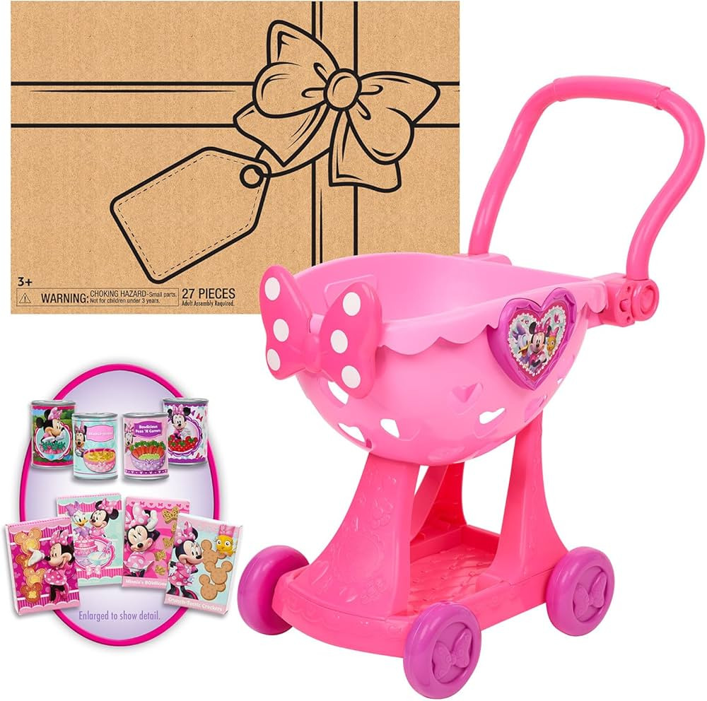 Minnie's Happy Helpers Bowtique Shopping Cart, Officially Licensed Kids Toys for Ages 3 Up by Jus... | Amazon (US)