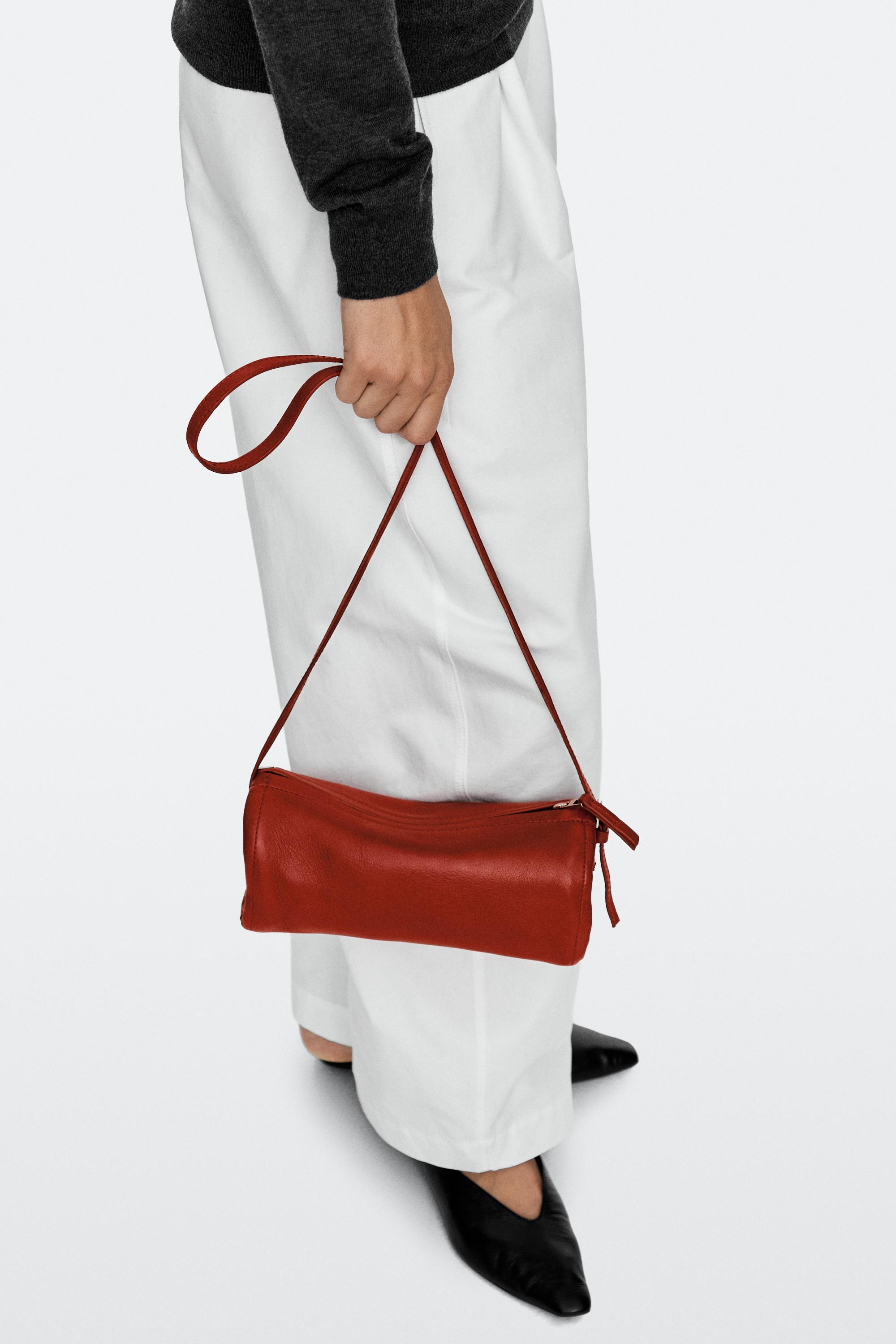 Nappa leather crossbody bag | Massimo Dutti UK