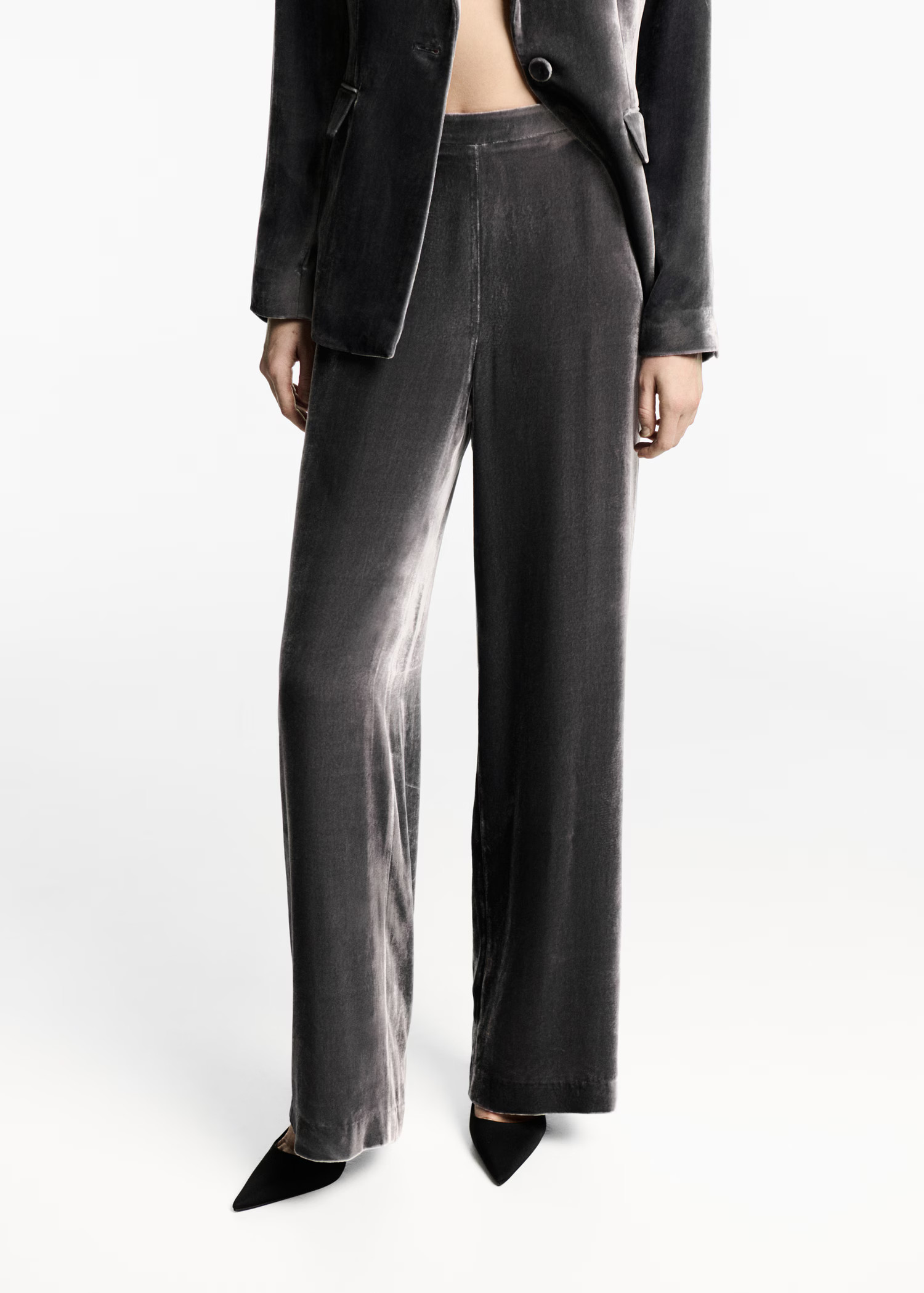 Velvet suit trousers - Women | MANGO USA | Mango (US/MX/AU)