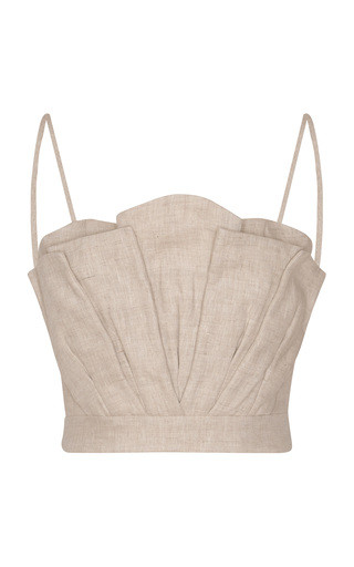 Amapolas Linen Corset Top | Moda Operandi (Global)