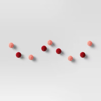 Red Pink Pom Garland - Threshold™ | Target