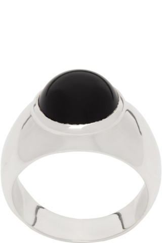 Sophie Buhai - Silver Small Onyx Deren Ring | SSENSE