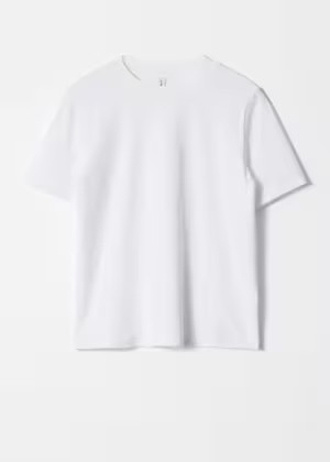 CREW-NECK COTTON T-SHIRT - WHITE - Ladies | H&M GB | H&M (UK, MY, IN, SG, PH, TW, HK)