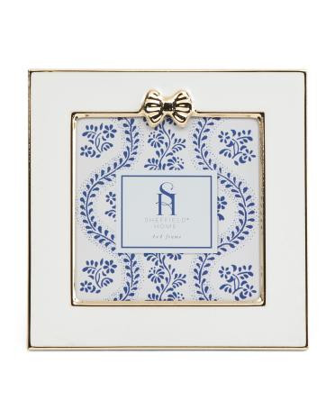 4x4 Two Tone Bow Tabletop Picture Frame | TJ Maxx