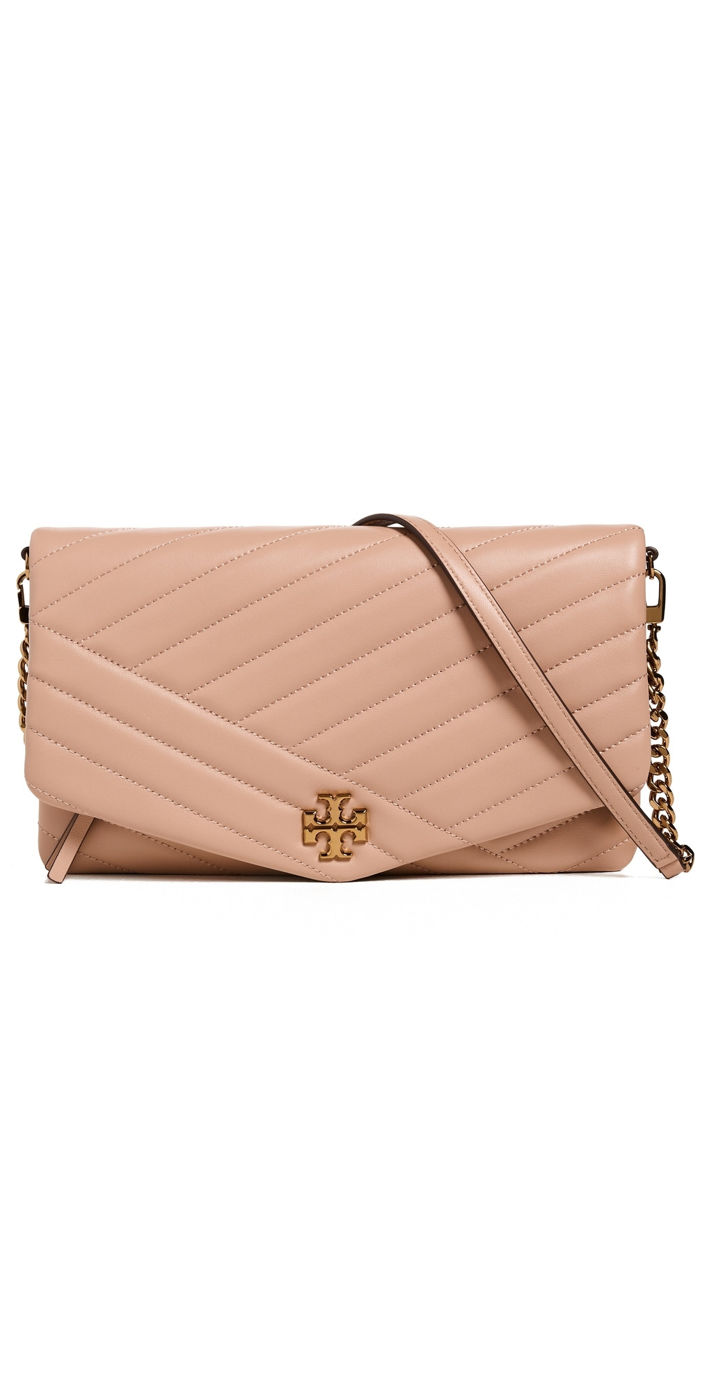 Tory Burch Kira Chevron Clutch Devon Sand One Size | Shopbop