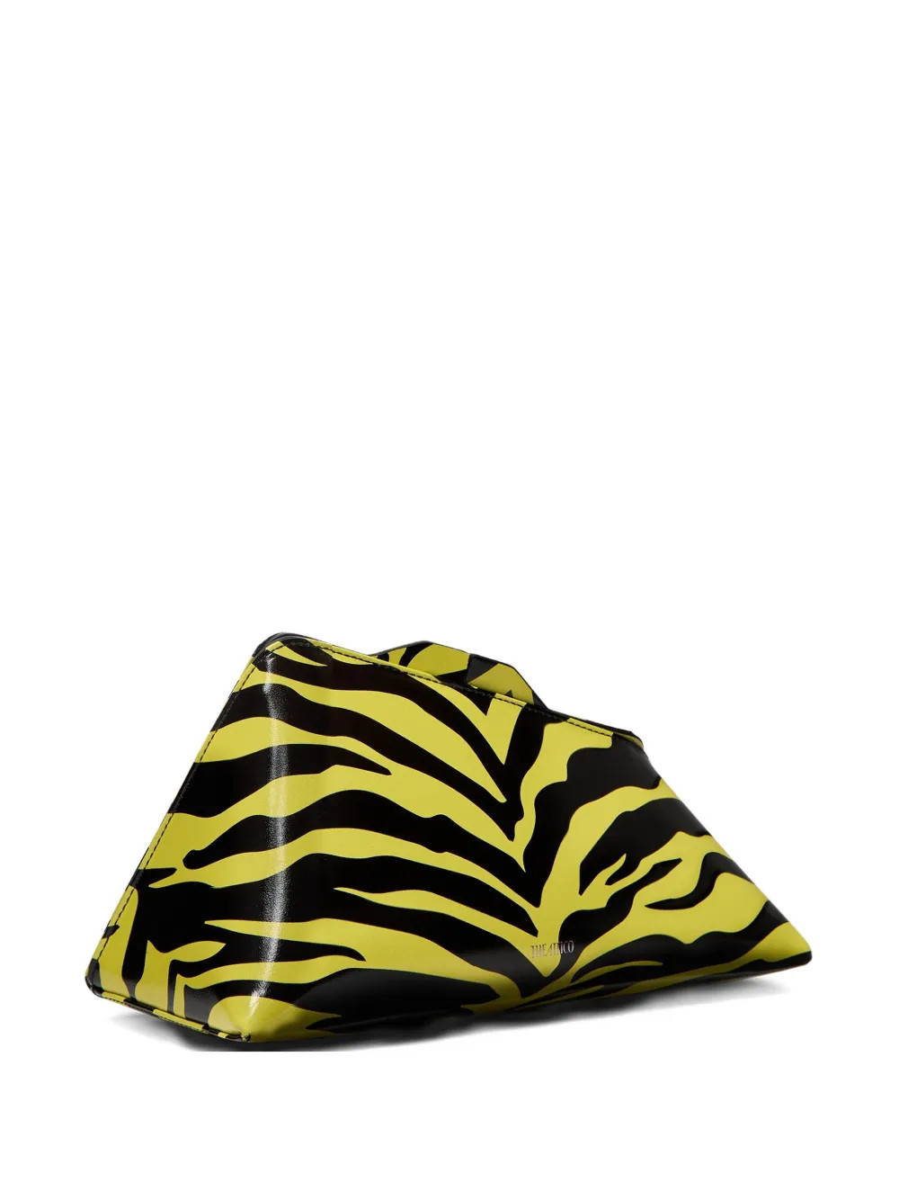 The Attico zebra-print clasp clutch - Yellow | Farfetch Global