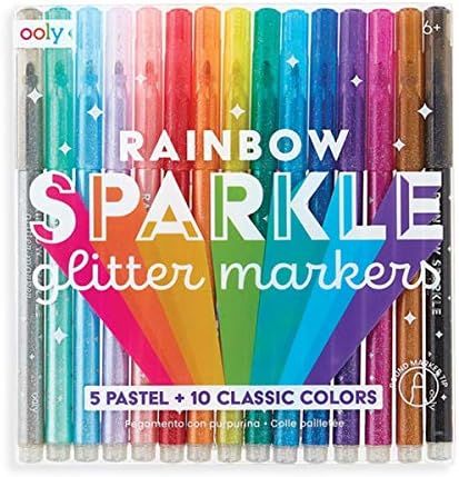 Rainbow Sparkle Glitter Markers | Amazon (US)
