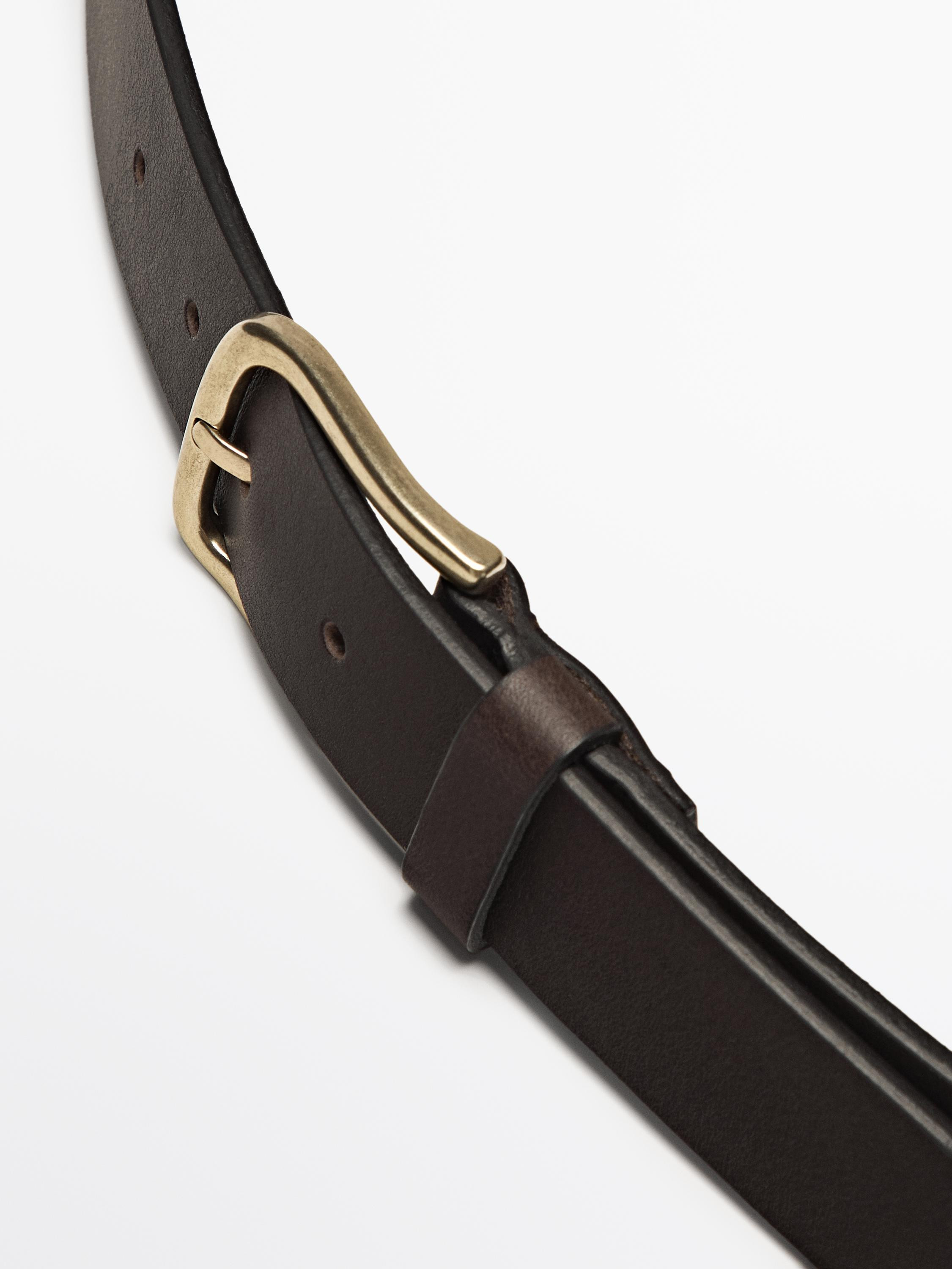 Soft nappa leather belt | Massimo Dutti UK