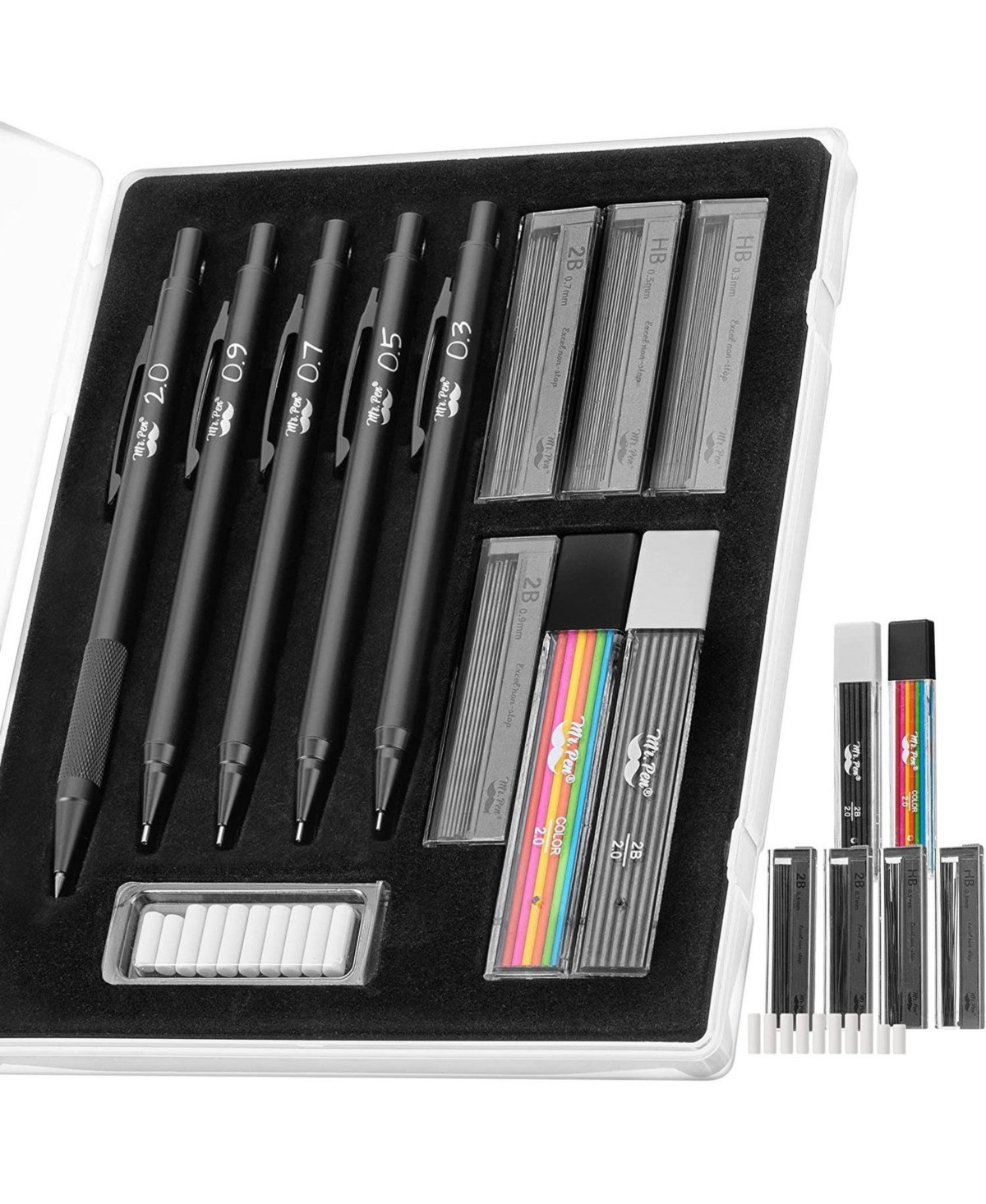 Mr. Pen Metal Mechanical Pencil Set with Lead and Eraser Refills, 5 | Macy's