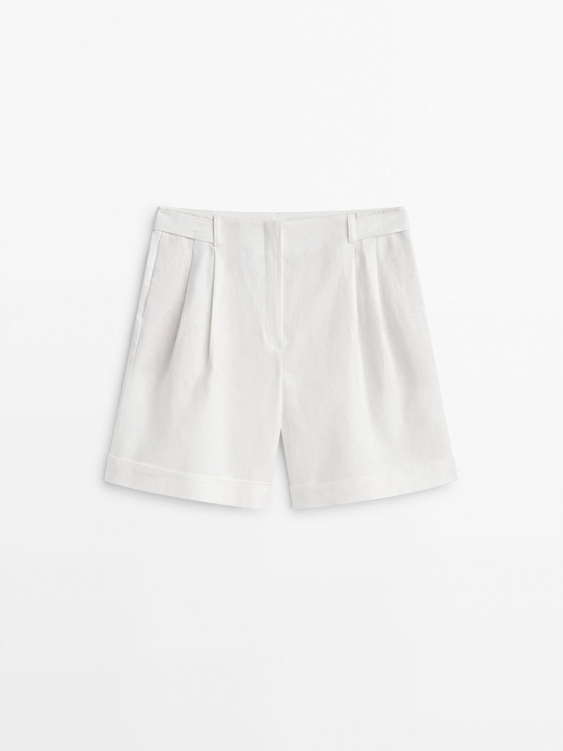 100% linen Bermuda shorts | Massimo Dutti DE