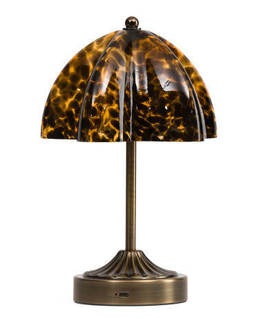 12In Rechargeable Glass Tortiose Shade Table Lamp | TJ Maxx