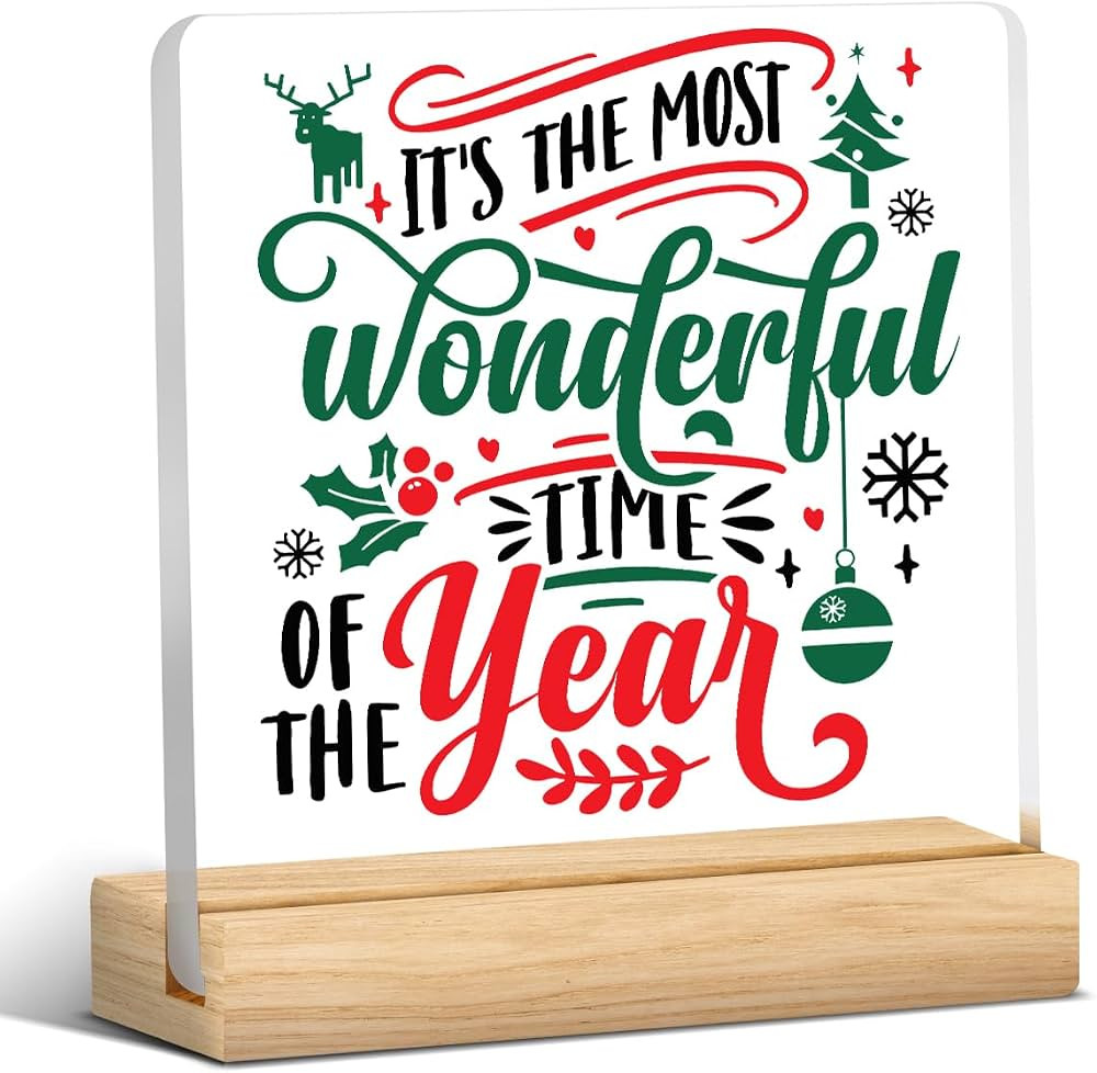 Funny Christmas Decor, It's The Most Wonderful Time of The Year Sign, Christmas Office Decoration... | Amazon (US)