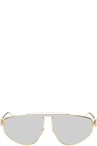Gold & Silver Spoiler New Aviator Sunglasses | SSENSE