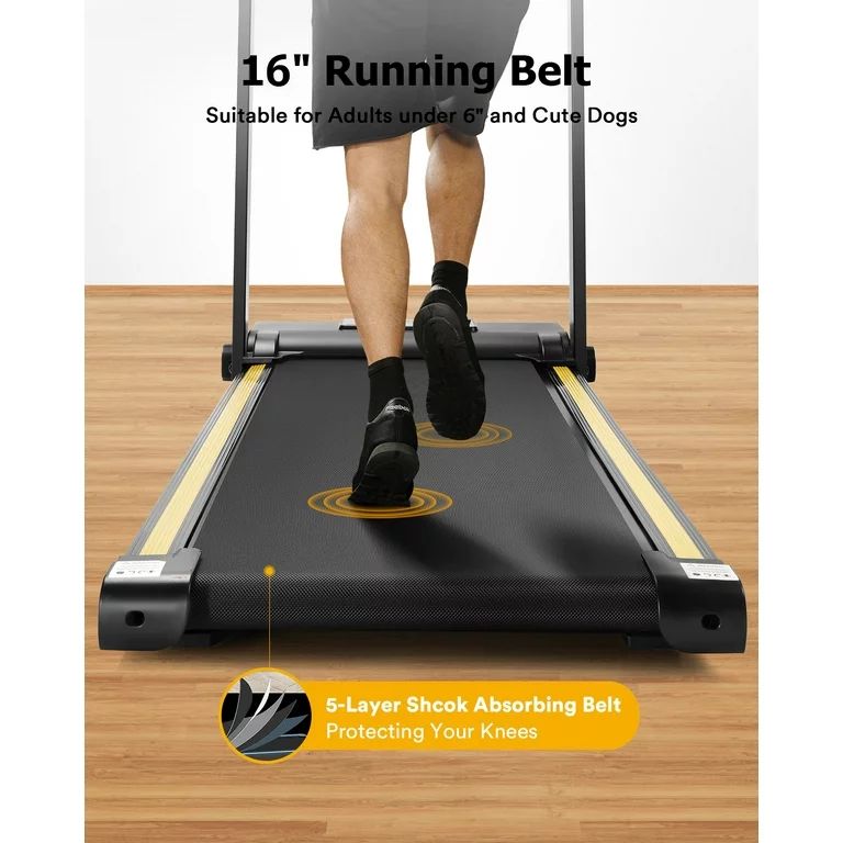 Folding Treadmill, 2.25HP Mini Treadmills for Home Office with 12 HIIT Modes, 265 lbs Capacity | Walmart (US)