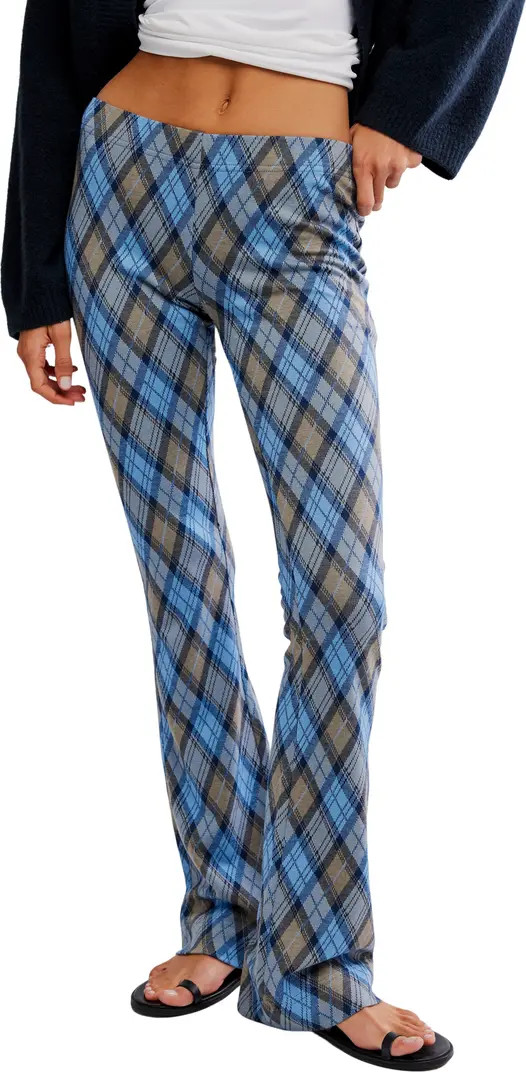 Chloe Plaid Flare Leg Knit Pants | Nordstrom Rack