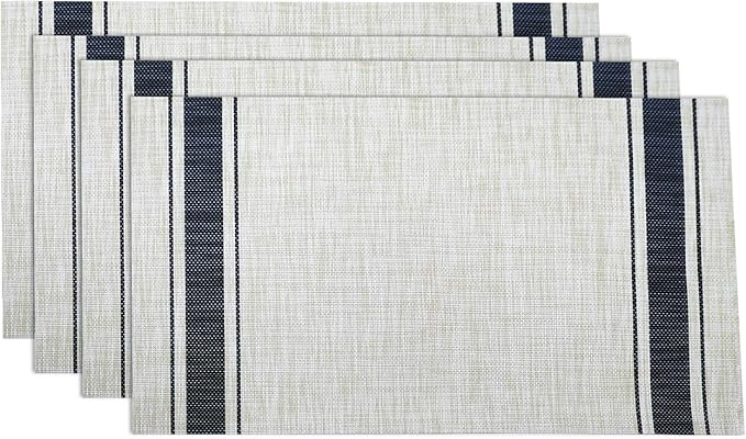 NTLKAAEN Placemats, Heat-Resistant Stain Resistant Non-Slip Washable Placemats Kitchen Table Mats... | Amazon (US)