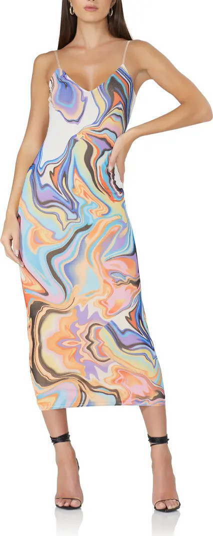 AFRM Amina Mesh Midi Dress | Nordstrom | Nordstrom