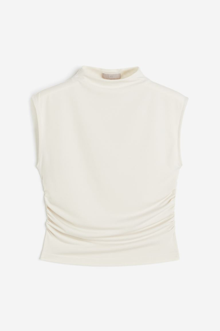 Crop top met turtleneck - Zwart - DAMES | H&M NL | H&M (DE, AT, CH, NL, FI)