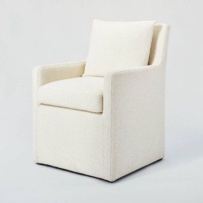 Pacific Ridge Pillow Back Upholstered Anywhere Chair Cream - Threshold&#8482; designed with Studi... | Target