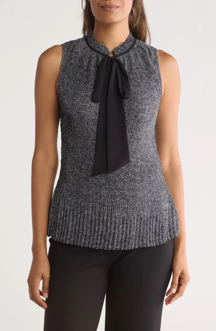 Tie Neck Sleeveless Pleated Top | Nordstrom Rack