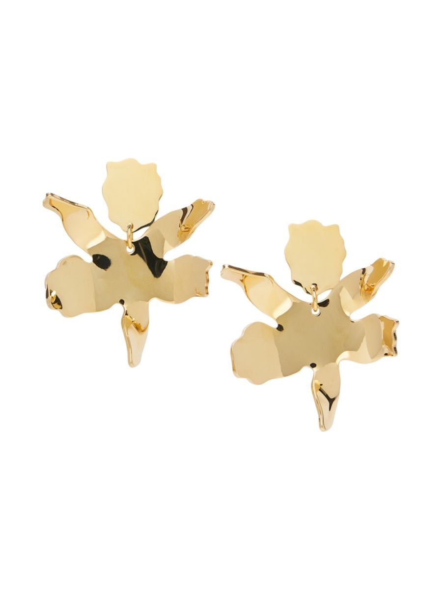 Lele Sadoughi Paper Lily 14K-Gold-Plated Small Drop Earrings | Saks Fifth Avenue