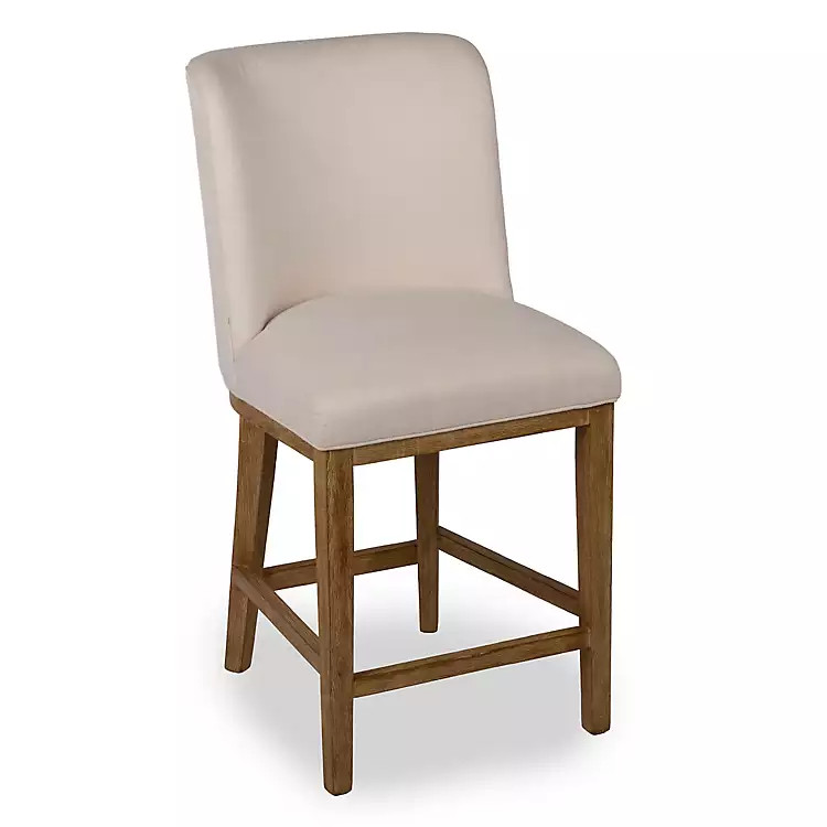 Capri Cream Upholstered Counter Stool | Kirklands