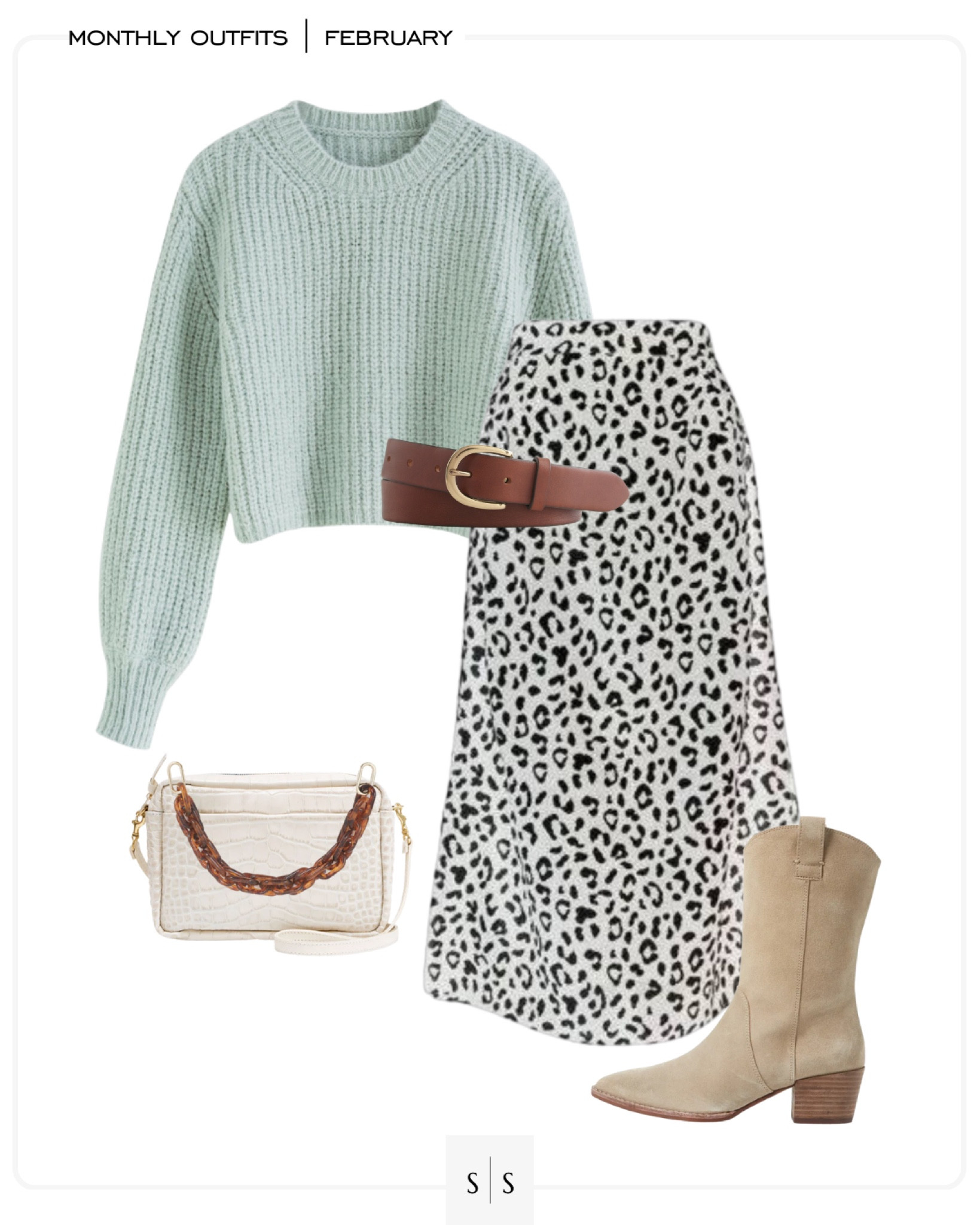 Monthly outfit planner : FEBRUARY looks | #springcolor #midiskirt #valentinesday #winterstyle #casualchic #springoutfit #winteroutfit | See entire calendar on thesarahstories.com ✨

#LTKstyletip