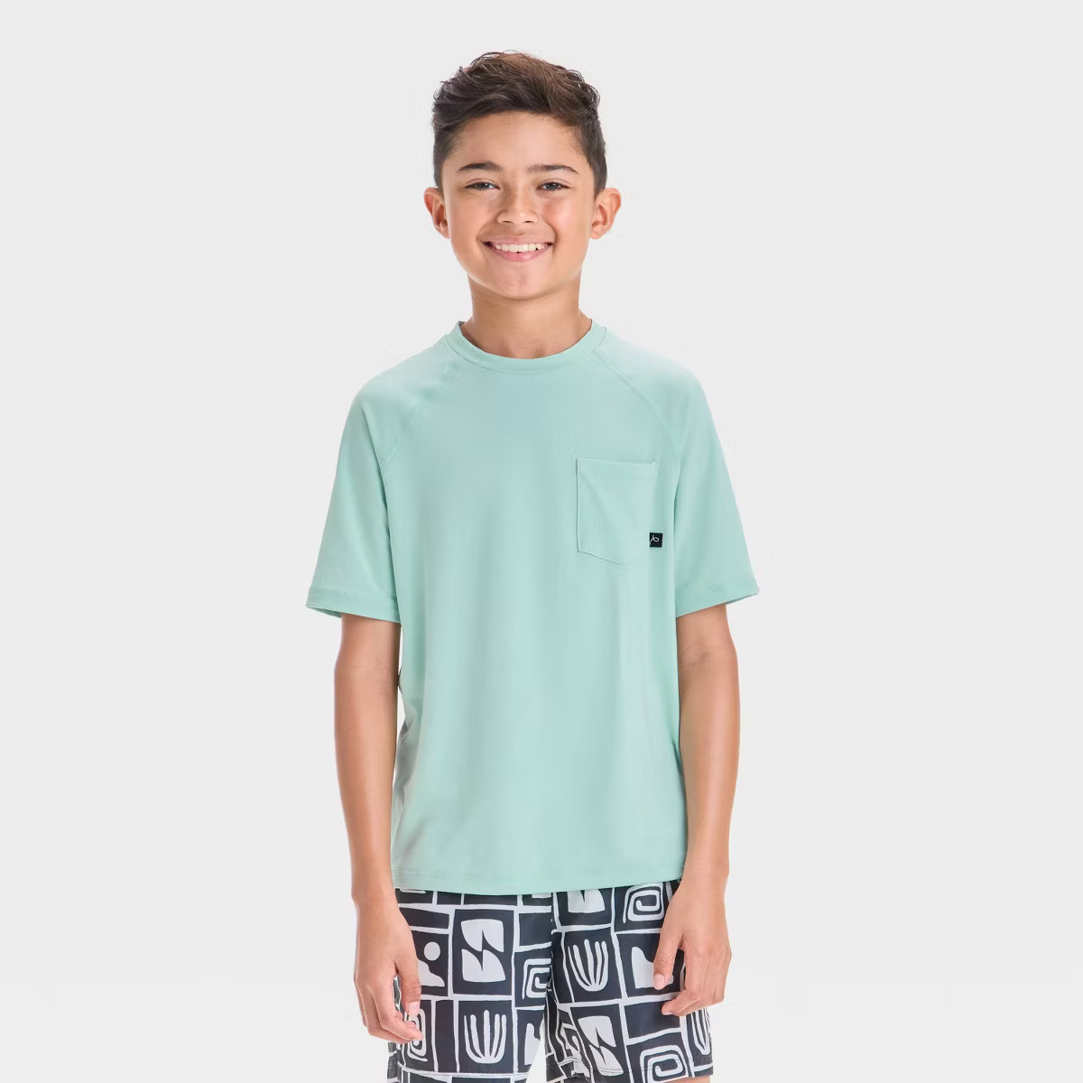 Boys' Short Sleeve Solid Ocean Spray Rash Guard Top - art class™ Green | Target