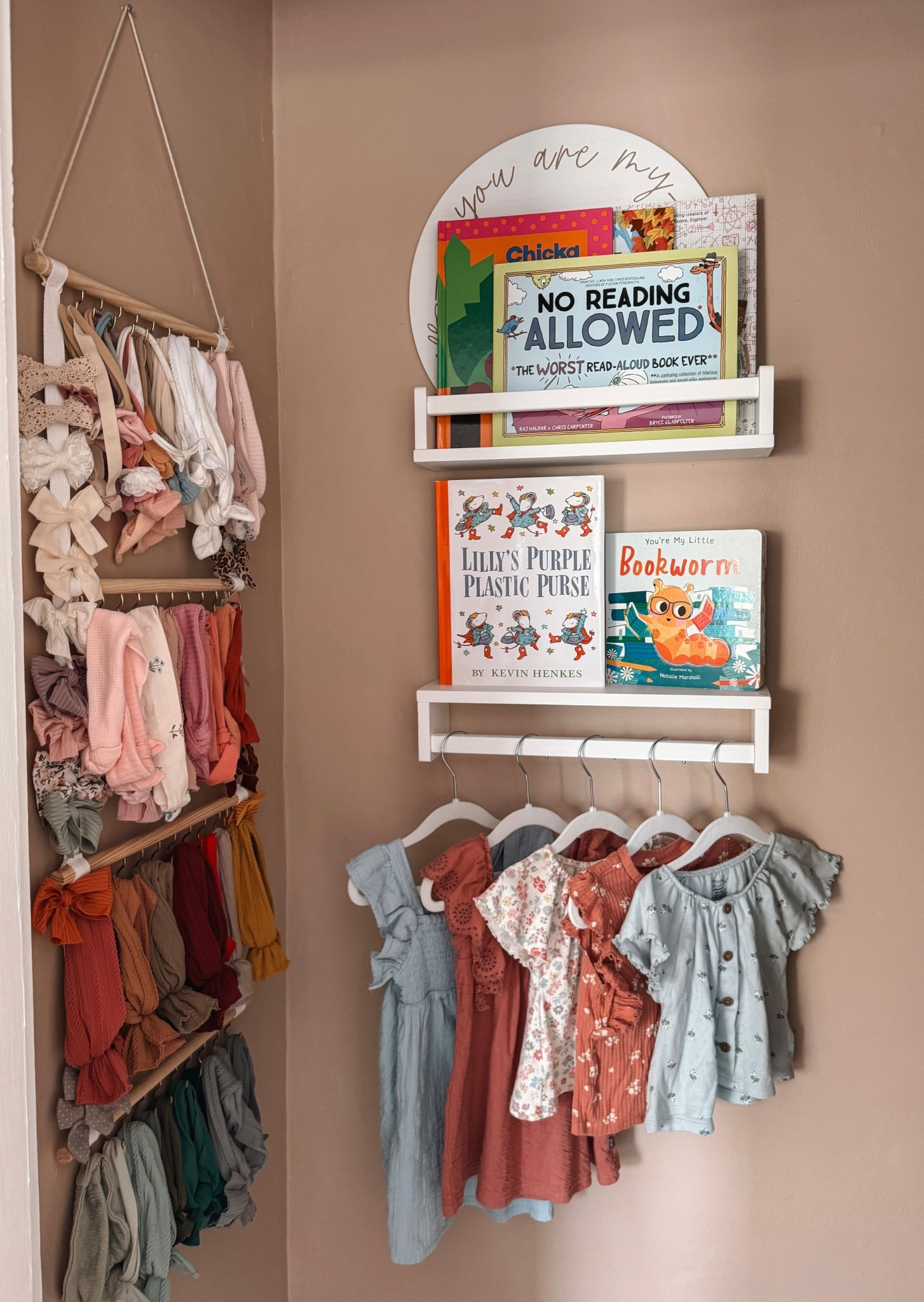 Having this little area to display September books and outfits for my toddler has been such a lifesaver! It makes grabbing books and clothes easy and helps me remember to get use out of the cute seasonal clothes before the season is over.

Fall Outfits, Seasonal Outfits, Toddler Fashion, Toddler Style, Toddler Outfits, Toddler Girl, September Books, Picture Books, Baby Room, Nursery, Seasonal Decor, Fall Decor, Back to School 

#LTKSeasonal #LTKBaby #LTKKids