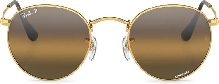 Ray-Ban 53mm Round Polarized Sunglasses | Nordstrom | Nordstrom