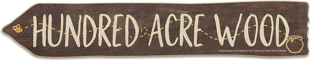 Open Road Brands Disney Winnie The Pooh Hundred Acre Wood Arrow Wall Decor - Cute Winnie The Pooh... | Amazon (US)