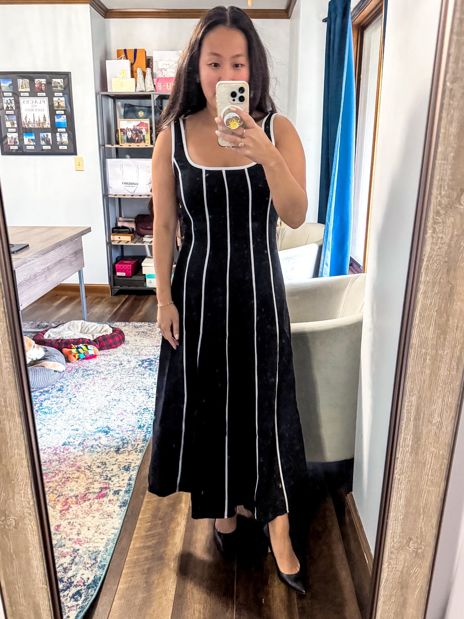 Versatile linen blend midi dress (wearing in regular for a maxi length, fits TTS). 

#LTKStyleTip #LTKSaleAlert #LTKPetite