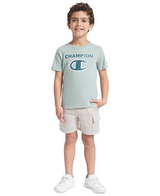Boys' 4-7 Crewneck T-Shirt and Cargo Shorts, 2-Piece Set | Macy's