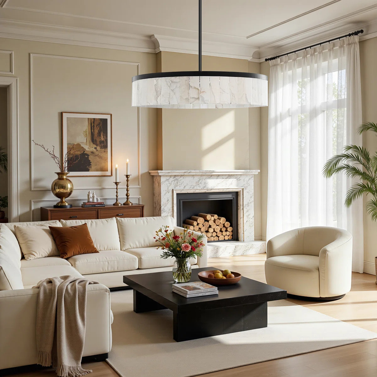 Espen 42" W 8-Light Dimmable Drum Chandelier | Wayfair North America