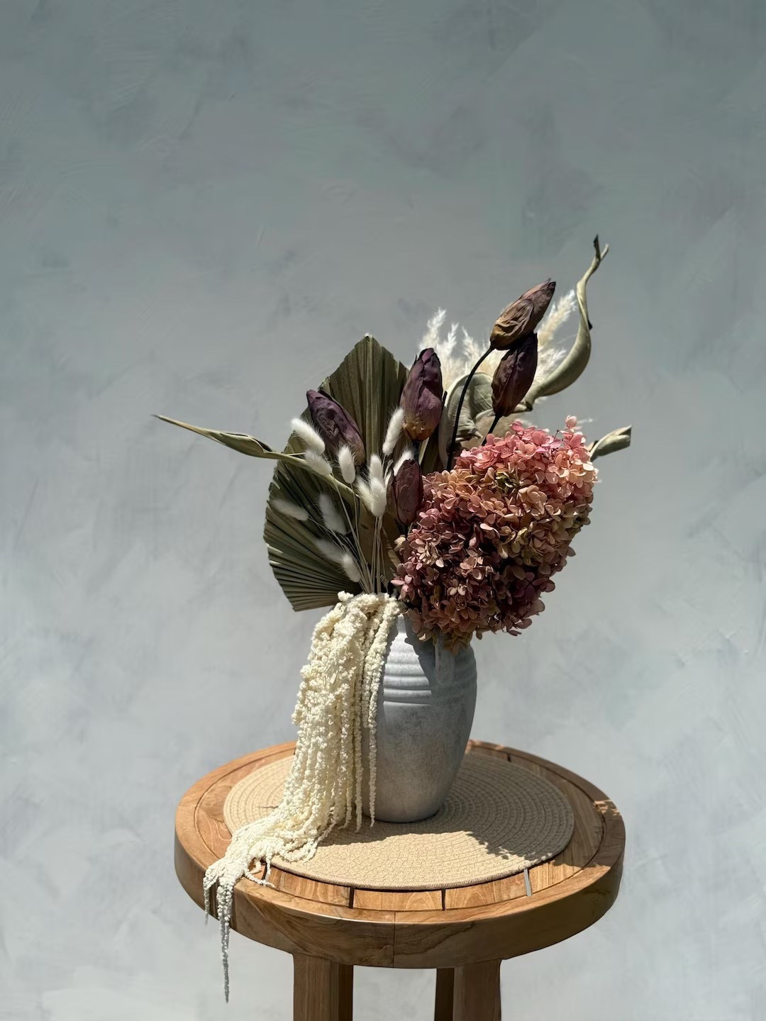 Elevate your space with Serenique by EverdriedBloom—a refined dried flower set designed to pair beautifully with its exclusive ceramic vase. Featuring sculptural palm leaves, lotus pods, pampas grass, preserved hydrangea, bunny tails, and cascading amaranthus, this arrangement brings an artful, organic presence to any room. Style it your way for a truly personal look, and enjoy long-lasting beauty with zero maintenance—perfect for coffee tables, consoles, or shelves that deserve a statement moment.

#LTKhome #EtsyDecor #DriedFlowerArrangement #NeutralHomeDecor #SculpturalStyle #EverlastingFlorals #OrganicModern #HomeStyling #TimelessDecor

#LTKSeasonal #LTKWedding #LTKHome
